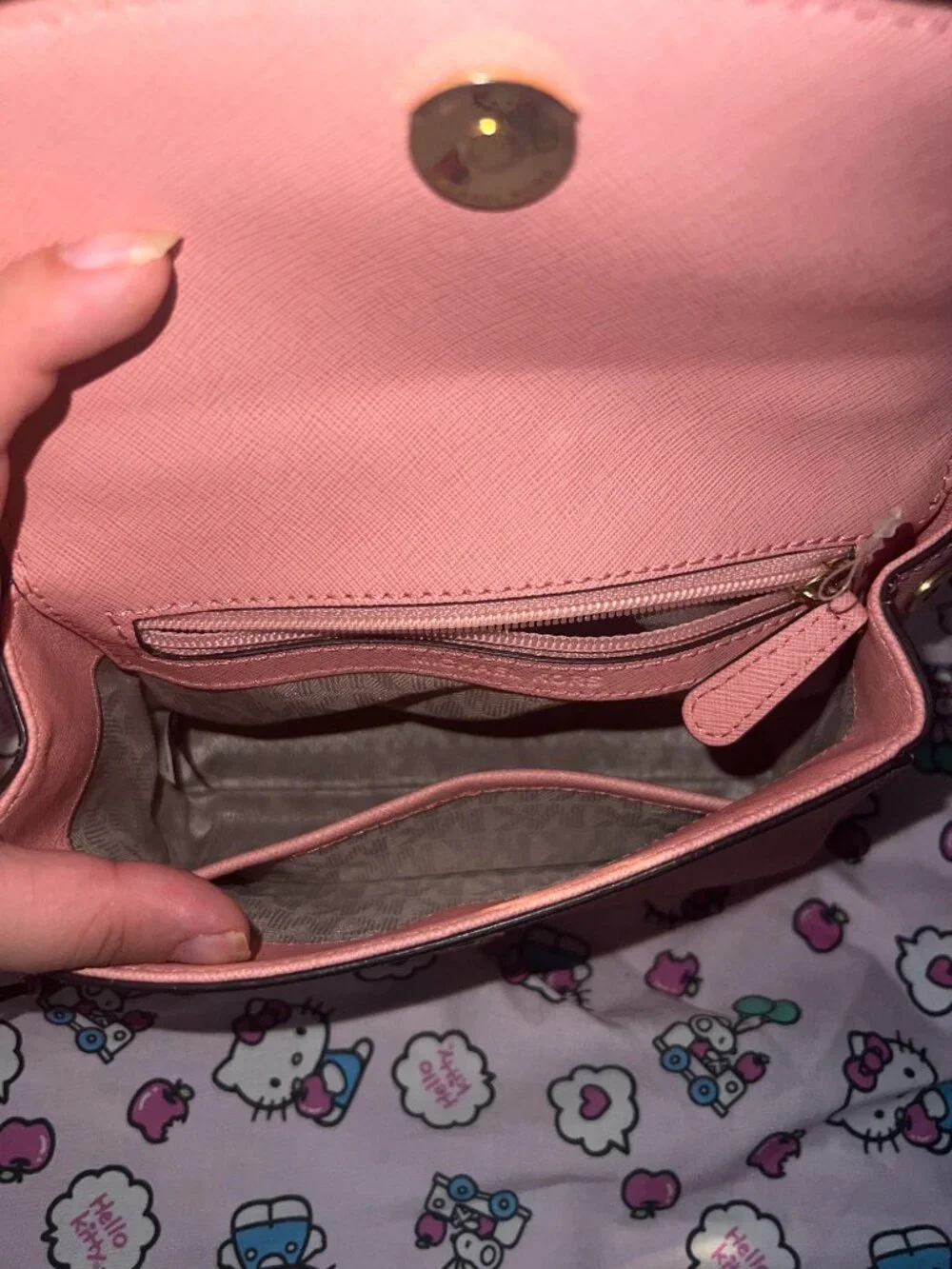 Michael Kors Ava Extra-Small Saffiano Leather Crossbody Satchel Bag - Soft Pink